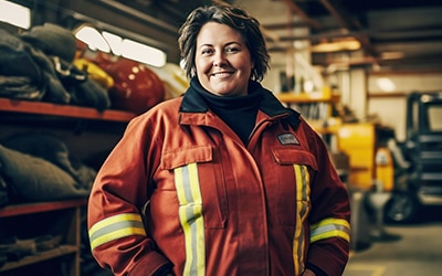 First responder in uniform.