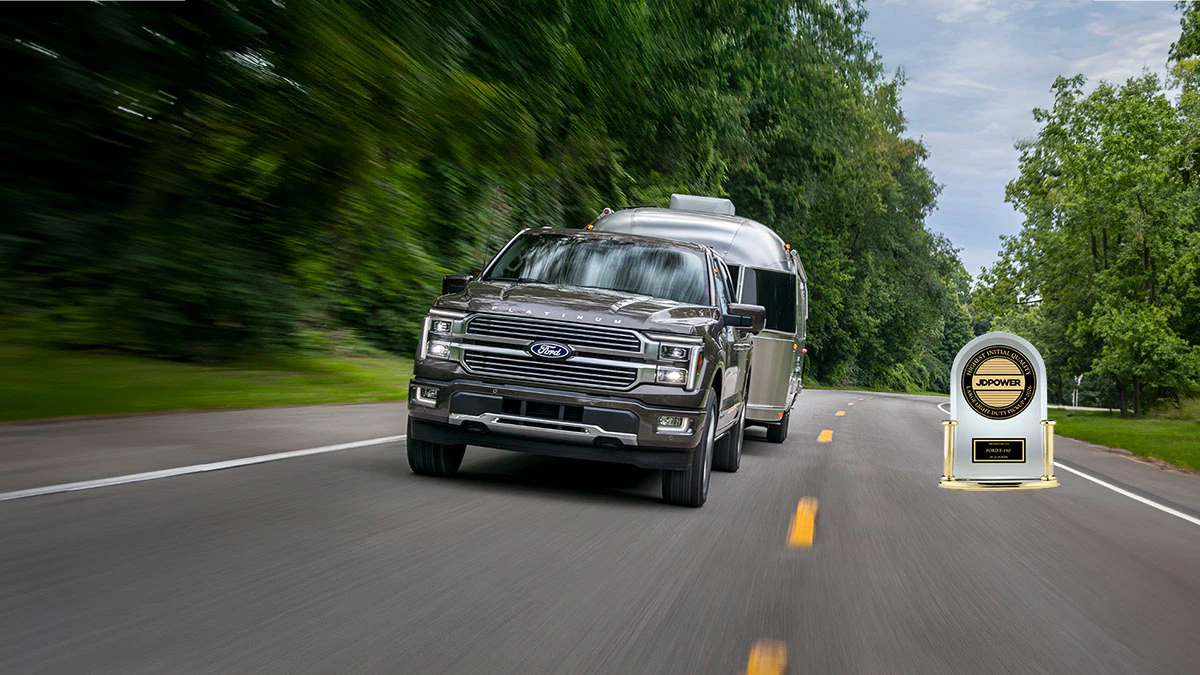 The F-150® truck with the Initial Quality JD Power award.